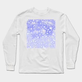 Blue abstract texture glitter sparkle art Long Sleeve T-Shirt